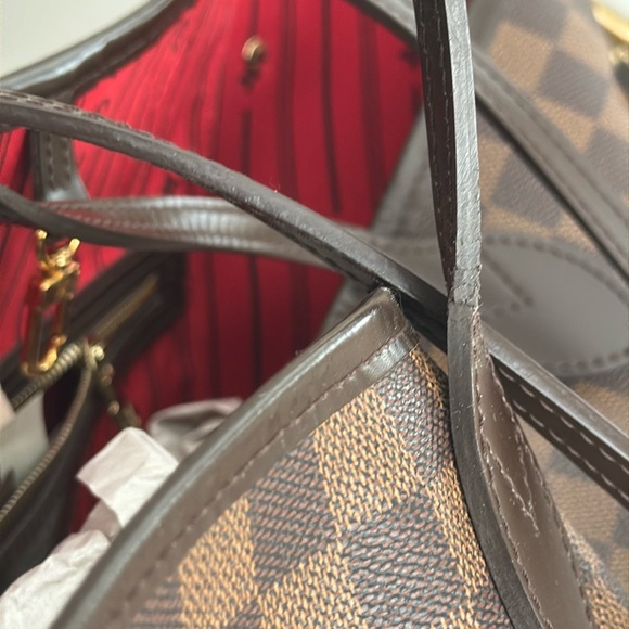 Louis Vuitton Neverfull Damier MM Brown/Cherry EUC 💯Authentic - Picture 16 of 17